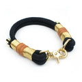 Golden Black Halsband - Edler Maßanzug in Schwarz & Gold - Glanzgarn, Scherenkarabiner