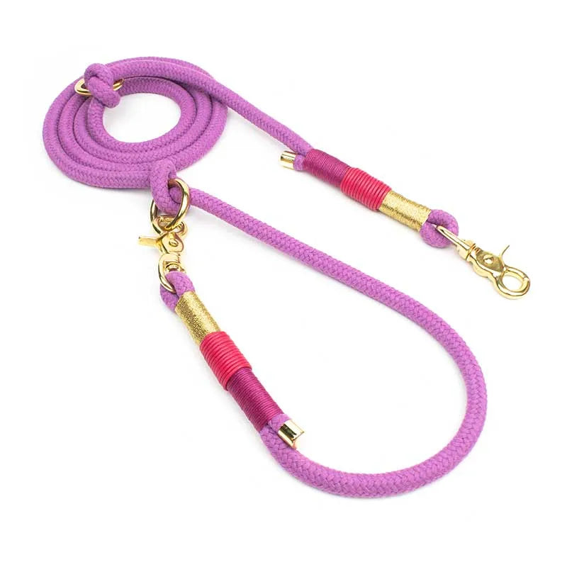 Little Princess Set mit Halsband und Hundeleine - Mädchen Traum in Rosa und Pink mit goldenen Akzenten