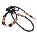 Rose Black Set mit Halsband und Hundeleine - Edle Kombination in Rose und Schwarz