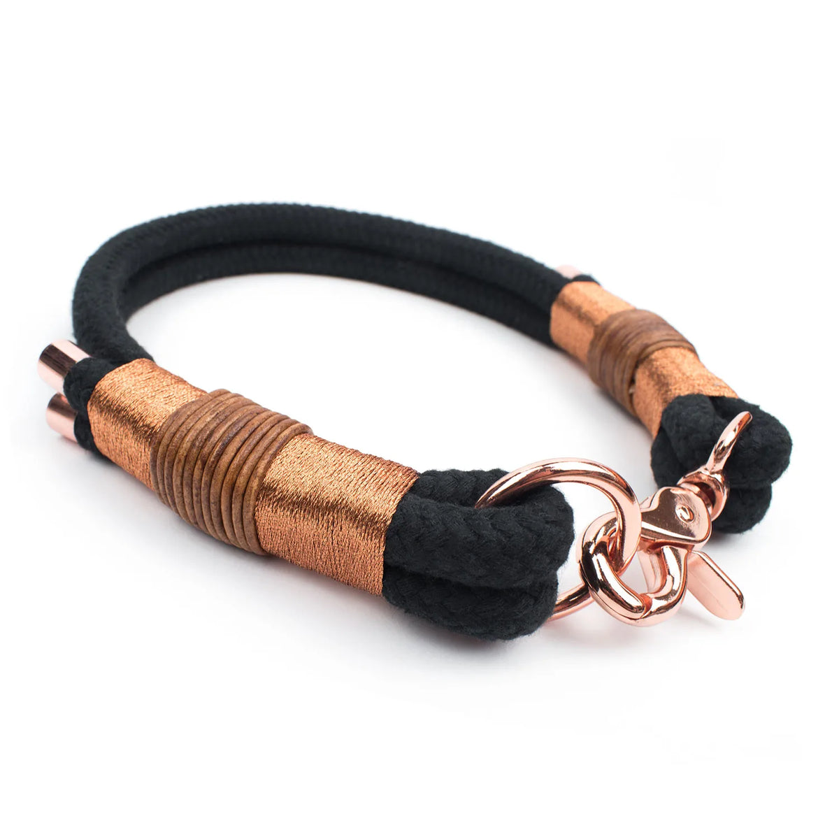 Rose Black Set mit Halsband und Hundeleine - Edle Kombination in Rose und Schwarz