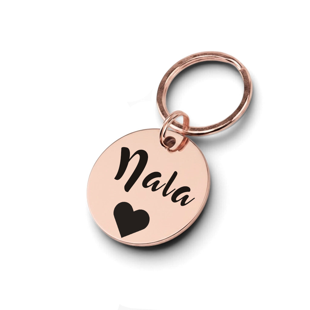 Lucy Hundemarke mit Gravur - personalisiert mit Name deines Hundes, Telefonnummer, Adresse, Tasso auf der Rückseite