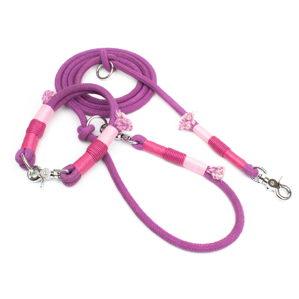 Little Princess Halsband - Mädchen-Traum in Pink mit Wuschel, maßgeschneidert, Scherenkarabiner