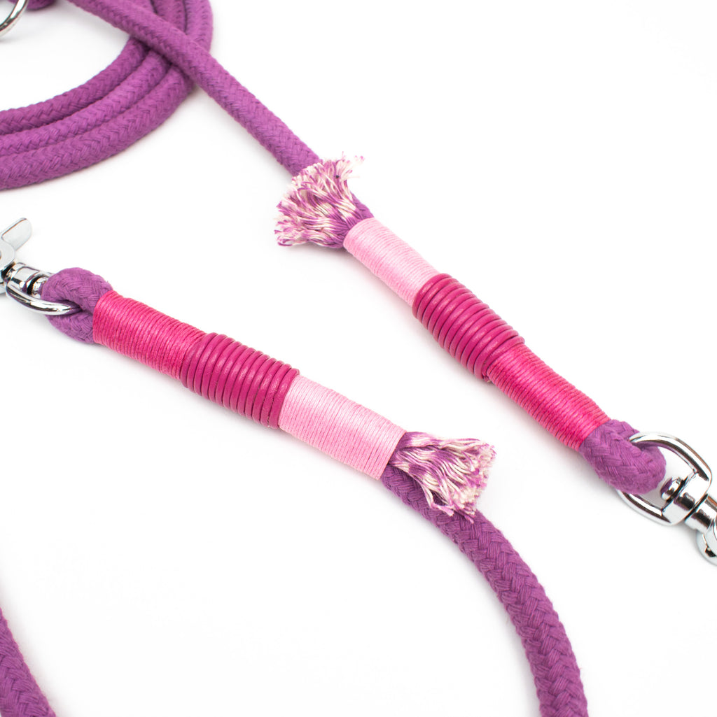 Little Princess Hundeleine - Mädchen-Traum in feinem Pink & Rosa, 3fach verstellbar, Scherenkarabiner