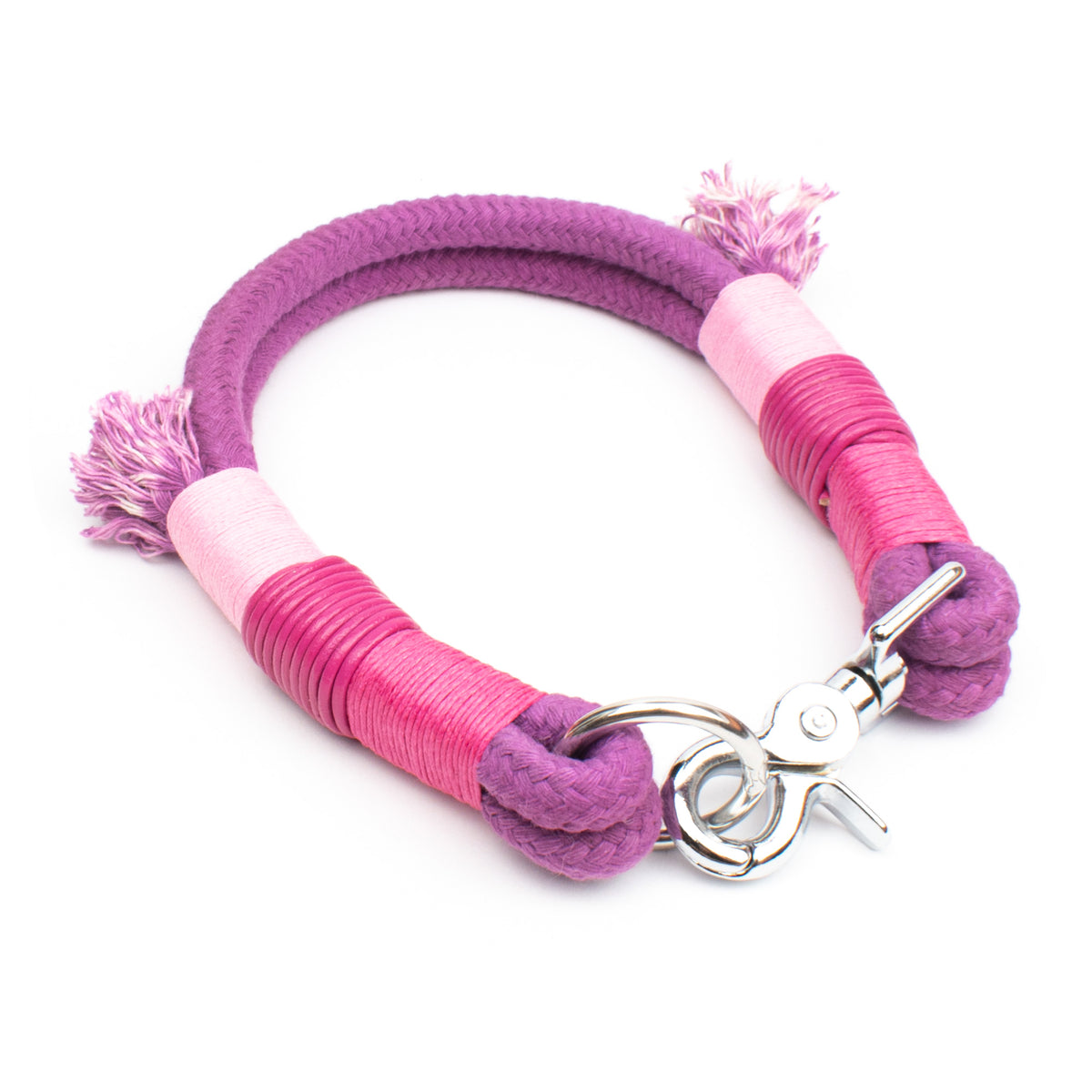 Little Princess Halsband - Mädchen-Traum in Pink mit Wuschel, maßgeschneidert, Scherenkarabiner