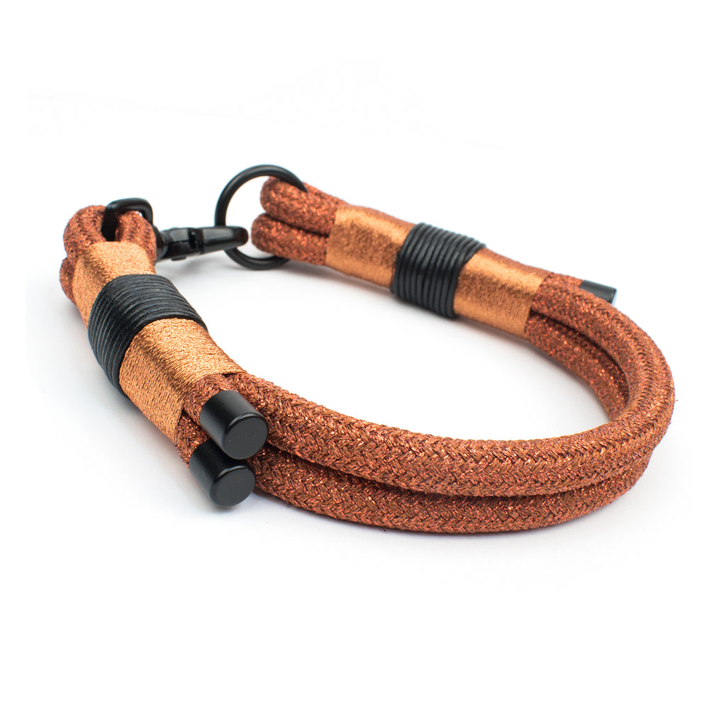 Luxus Edition Nr. 2 Halsband - Maßanzug für deinen Hund - Glanz Tau aus Griechenland, Scherenkarabiner