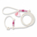 Yasmin Retriever-Hundeleine - ein Traum in Weiß & Rosa für kleinere Hunde - 3fach verstellbar, Scherenkarabiner
